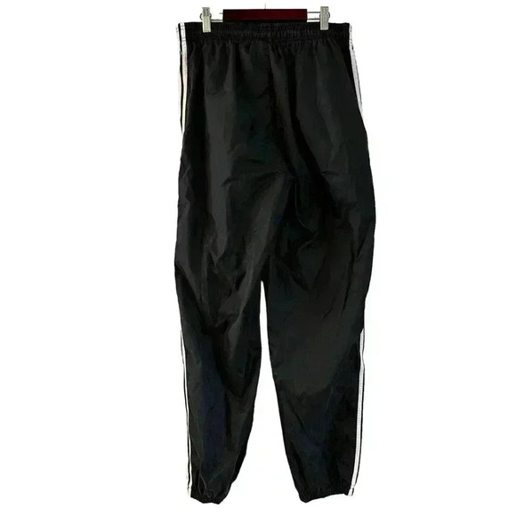 Vintage Adidas Men’s Track Pants Windbreaker 3 Stripes Zip Ankles Size Large - Picture 4 of 6